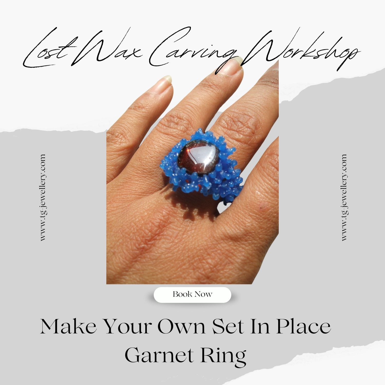 LOST WAX CARVING WORKSHOP: MAKE YOUR OWN SET IN PLACE GARNET RING