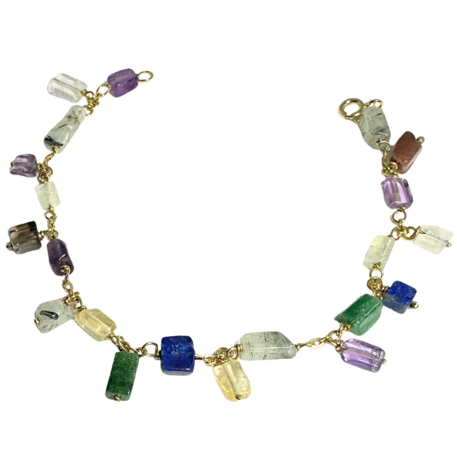 Multicolour Gemstones 18k Yellow Gold