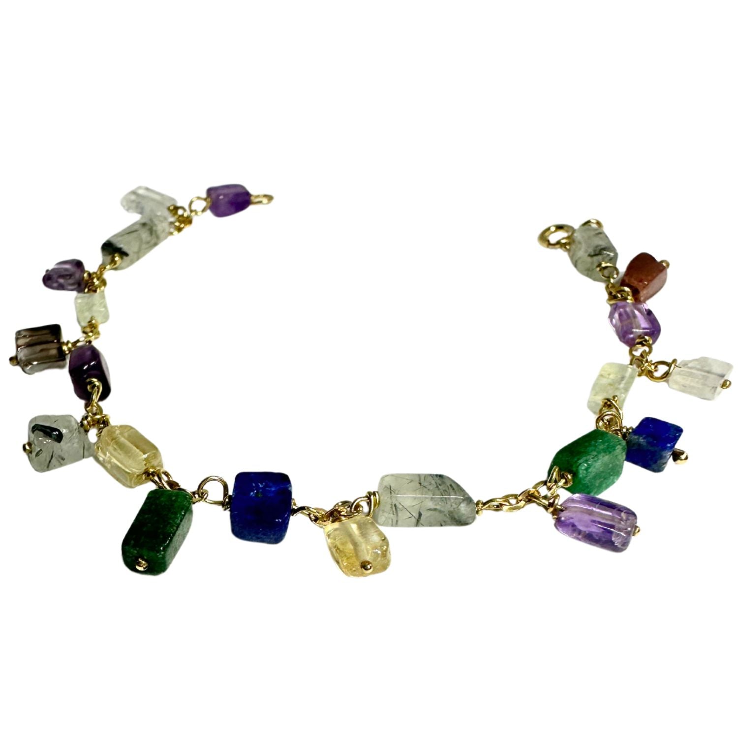 Multicolour Gemstones 18k Yellow Gold