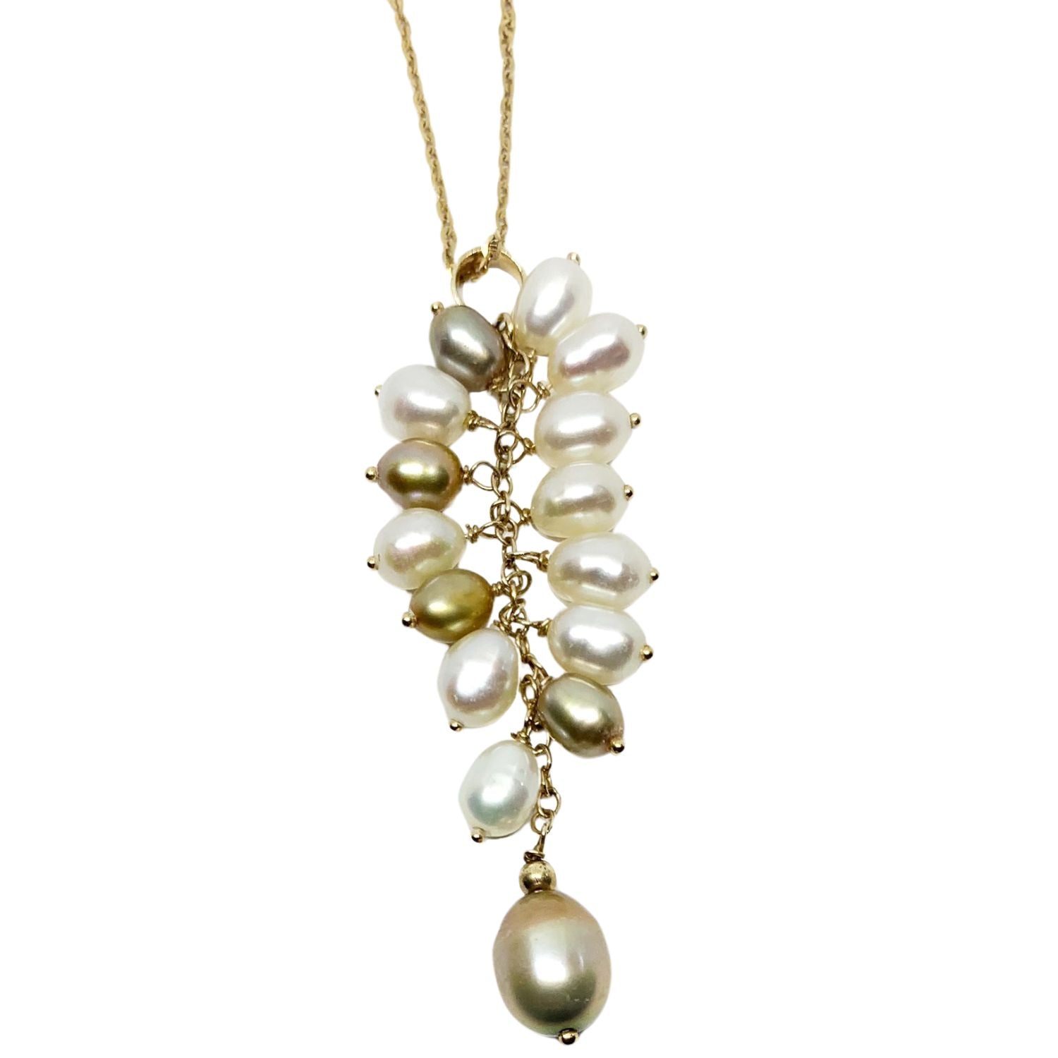 Grappolo 14K Yellow Gold And Pearls