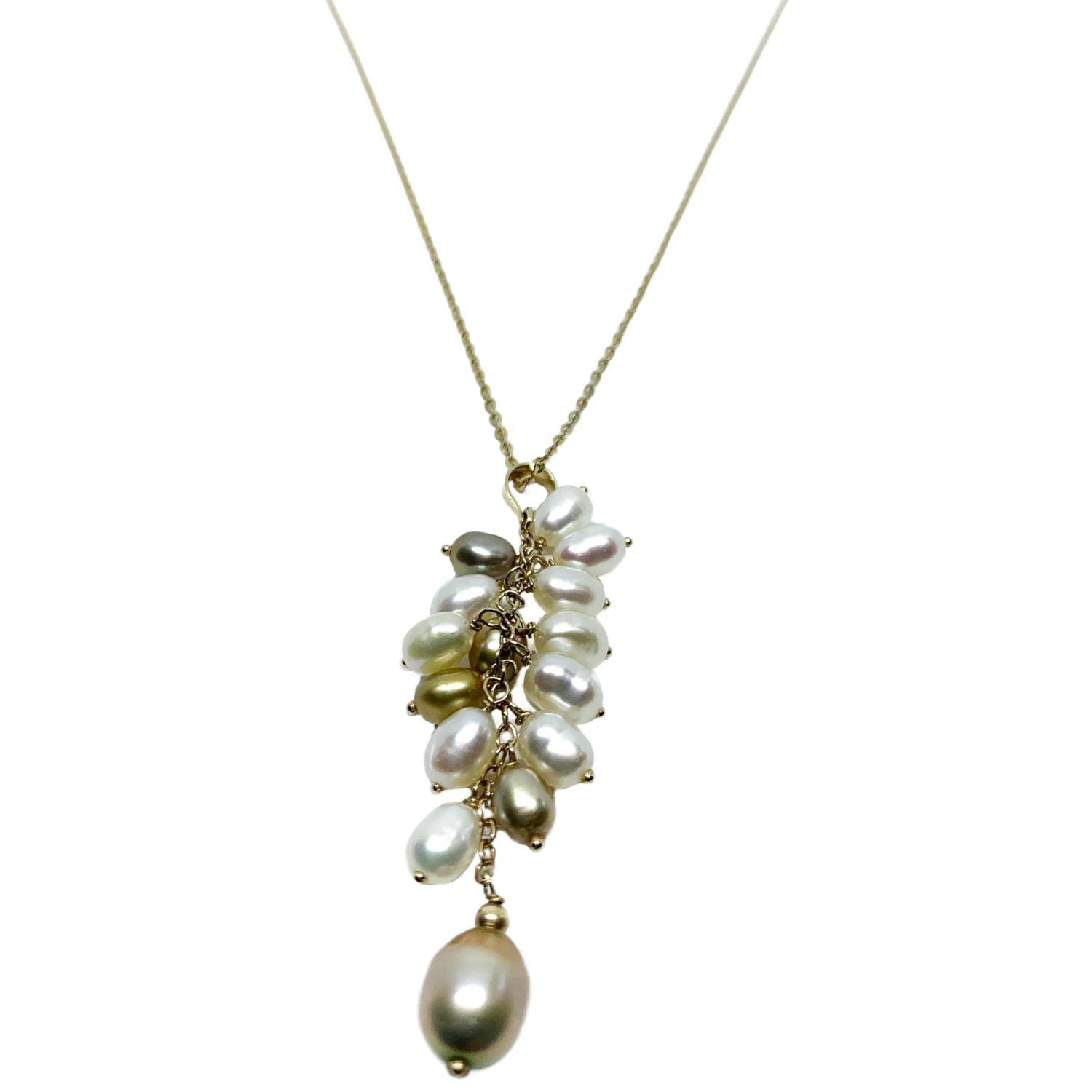 Grappolo 14K Yellow Gold And Pearls