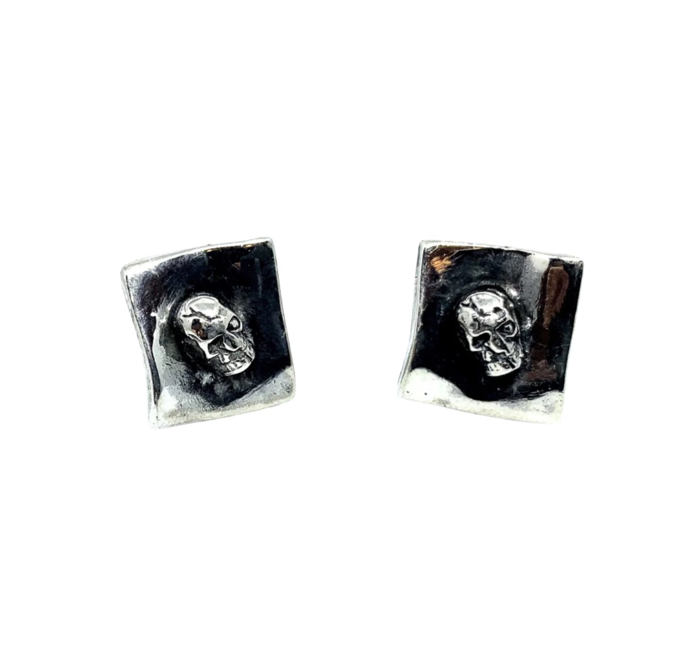 Skull Face Square Stud