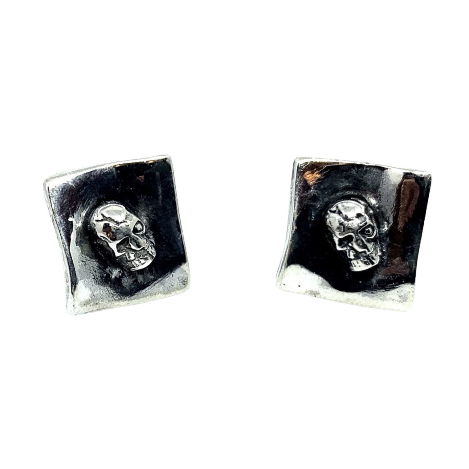 Skull Face Square Stud