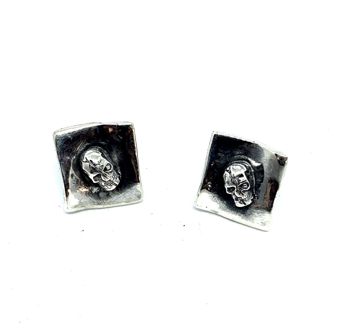 Skull Face Square Stud