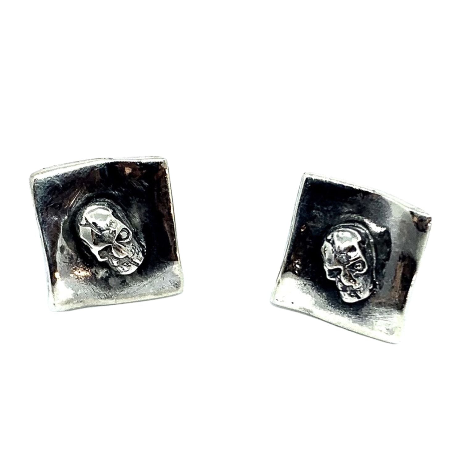 Skull Face Square Stud