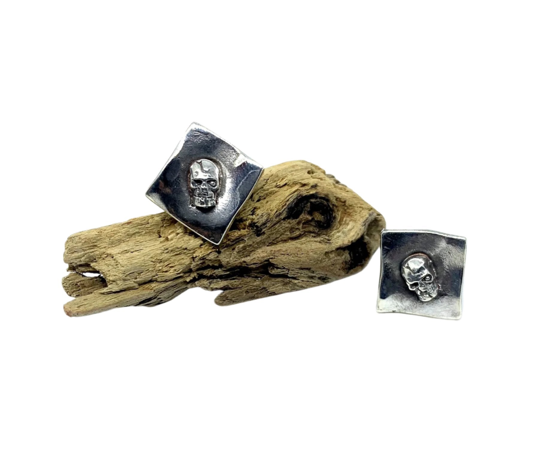 Skull Face Square Stud