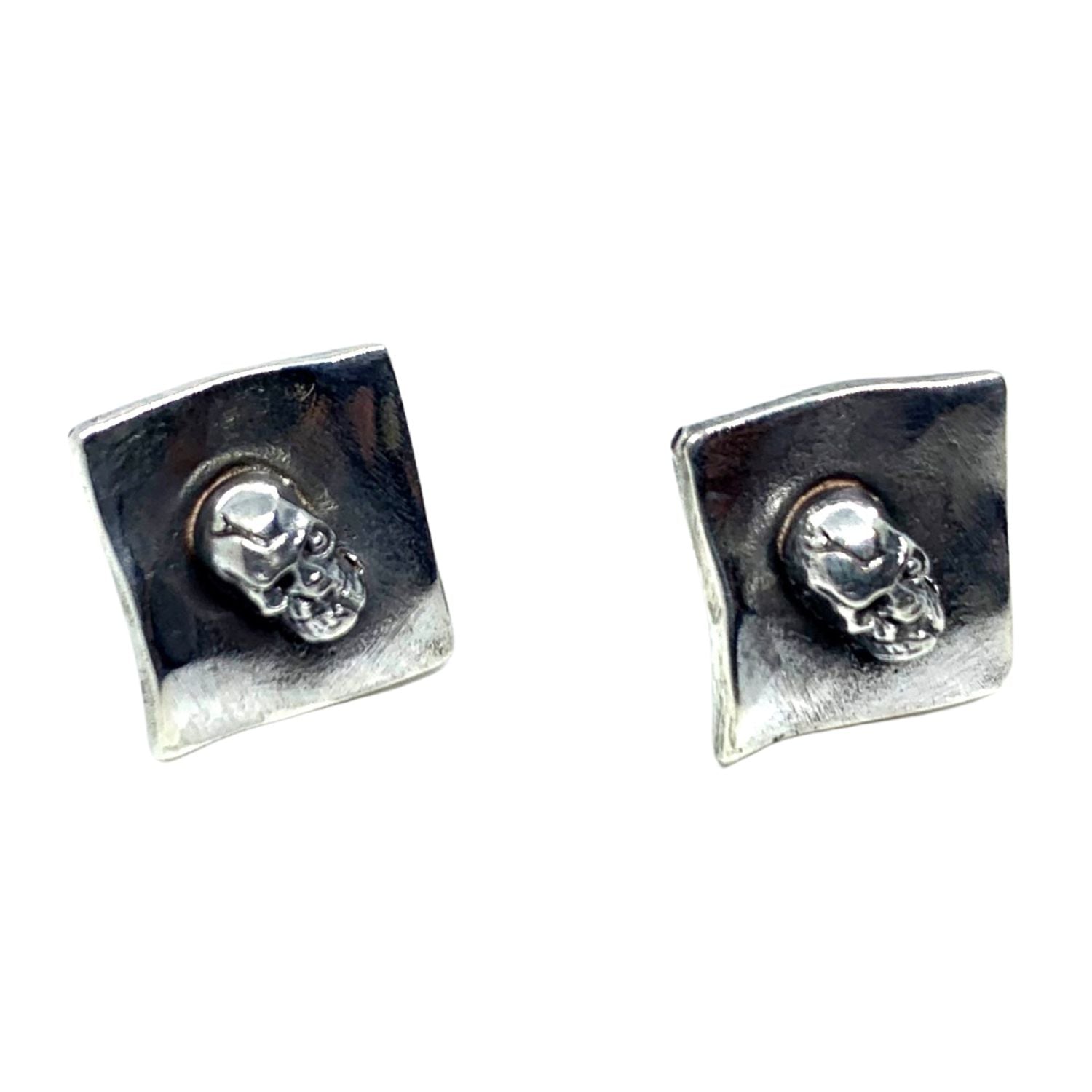 Skull Face Square Stud