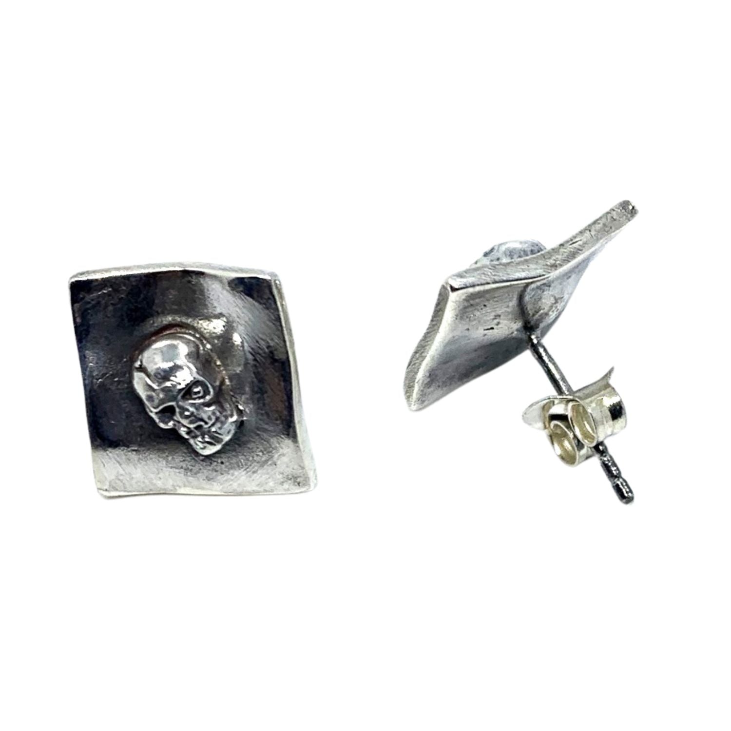 Skull Face Square Stud