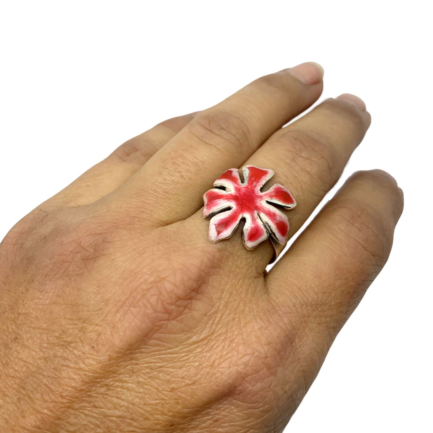 Flower Enamel Ring